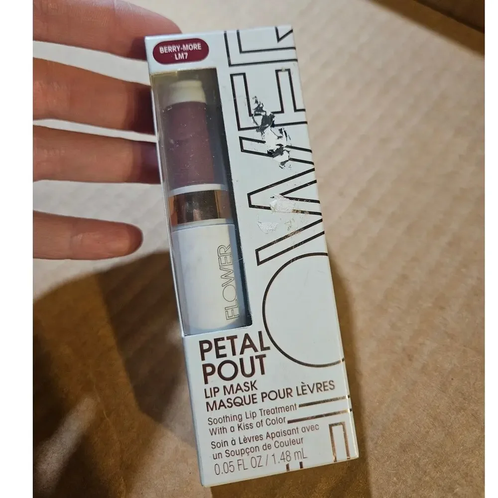 Flower Beauty Petal Pout Lip Mask BERRY-MORE LM7 ~ Tinted Soothing Lip Treatment